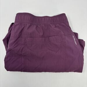 The North Face Mens Large Purple Flashdry Drawstring Stretch Waist Shorts